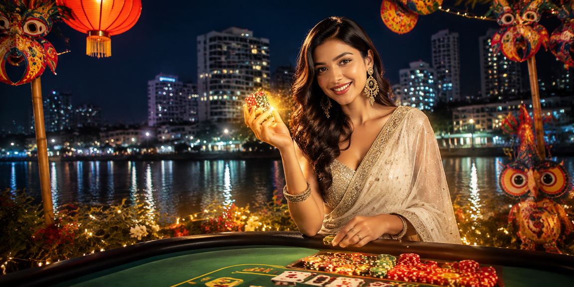 ঢাকায় শাড়ি পরিহিতা একজন নারী মোবাইলে pokies বাকারা গেম উপভোগ করছেন